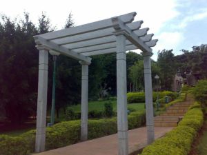 Outdoor Stone Pergola