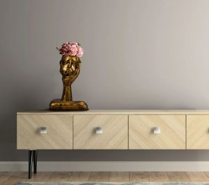 Golden Decorative Table Top Planter