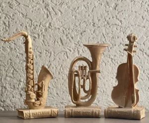 Fiber Miniature Musical Instrument Showpiece