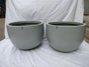 FRP Grey Bowl Planter