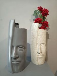 Human Face Fiberglass Planter