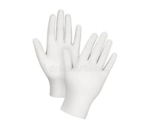 White Nitrile Powder Free Gloves