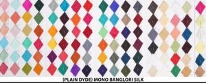 Plain Mono Banglore Silk Fabrics