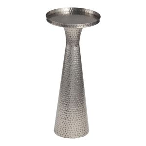 Silver Hammered Side Table