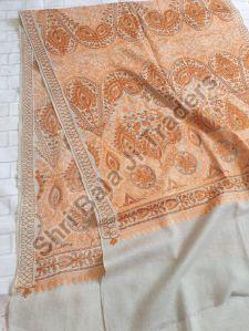 embroidered woolen shawl