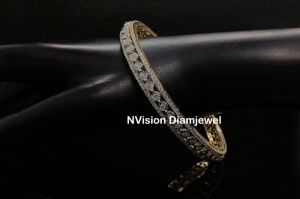 Miracle Plate Tikli Setting Natural Diamond Ethnic Bangle