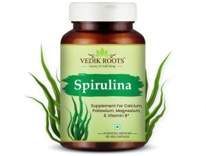 Spirulina Capsules - Natural Source of Calcium, Potassium, and Vitamin B