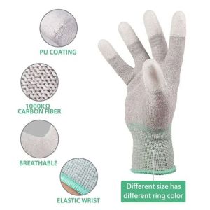 Grey Globalss- Esd Anti Static Top Fit Gloves
