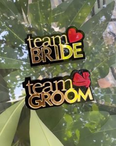 customized wedding badges