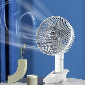 Small Desk Fan, Portable 3 Speeds Wind Desktop Table Cooling Fan in Single Button