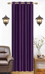 Plain Shiny Polyester Curtains