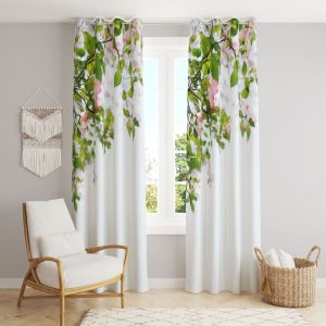 Flower Modern Polyester Curtains