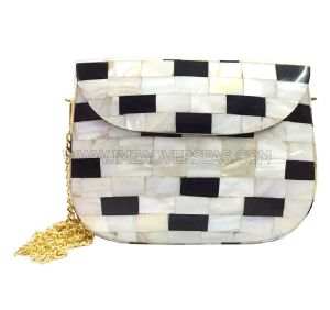 Mother of Pearl Inlay Clutch Bag