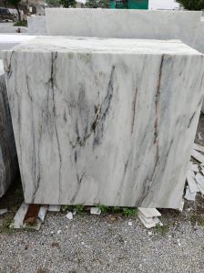 White & Black Veins Statuario Marble Slabs