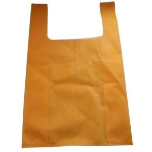 Orange U Cut Non Woven Bag