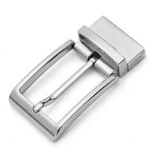 Zinc Silver Reversible Belt Buckle