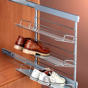 Stainless Steel Pullout Shoe Rack