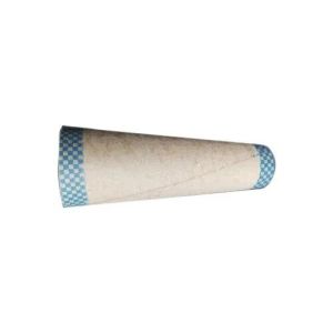 Blue Checks Textile Paper Cone