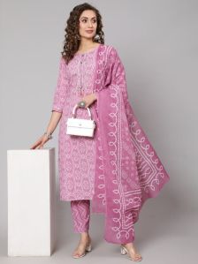 Ladies Cotton Salwar Suit with Dupatta