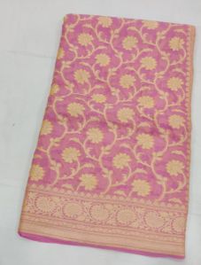Pink Banarasi Georgette Saree