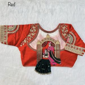 Red Designer Blouse