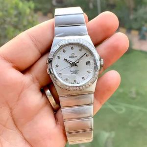 Mens Omega Moissanite Diamond Watch