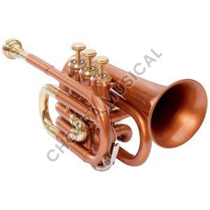 Three Valve Copper Pocket Trumpet