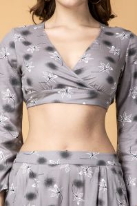 LADIES GREY RAYON CO ORD SET