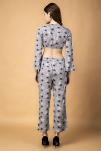 LADIES GREY RAYON CO ORD SET