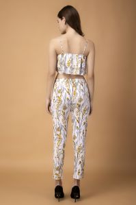 LADIES CREPE FLORAL CO ORD SET