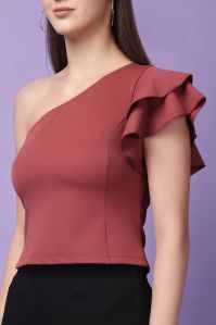 LADIES ONE SHOULDER TOP