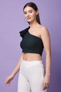LADIES GREEN TWILL TOP