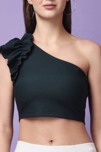 LADIES GREEN TWILL TOP