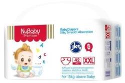 Nubaby Baby Diapers (XXL), 62 Count, above 15 kg jumbo upto 12 hours absorption