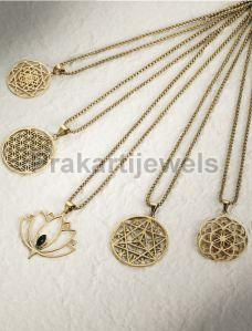 Ladies Designer Brass Pendants with Chain