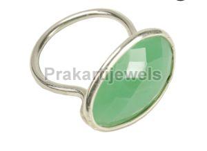 Ladies Chrysoprase Silver Ring