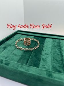 Rose Gold Sterling Silver Ladies Kada