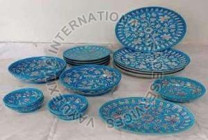 Blue Pottery Dinner Set