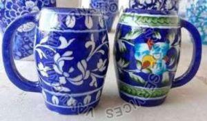 Blue Pottery Beer Mug