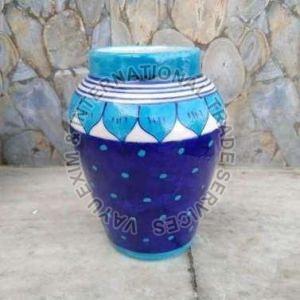 Blue Pottery Flower Vase