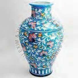 Blue Pottery Flower Vase