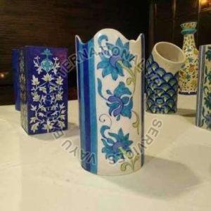 Blue Pottery Flower Vase