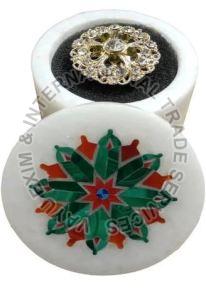 Round Marble Jewellery Box