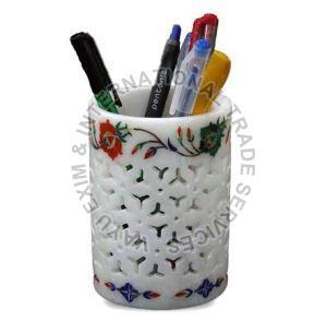 Marble Round Pen Stand