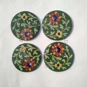 Blue Pottery Tea Coaster Set