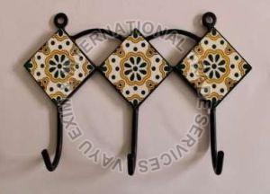 Blue Pottery Key Hanger