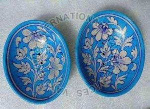 Blue Pottery Soap Dish