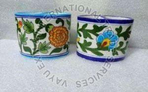 Blue Pottery Brush Holder