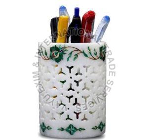 Marble Round Pen Stand
