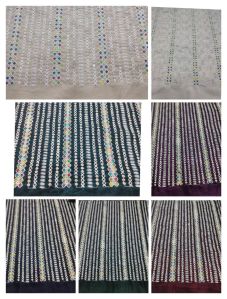 Velvet Embroidery Sherwani Fabric